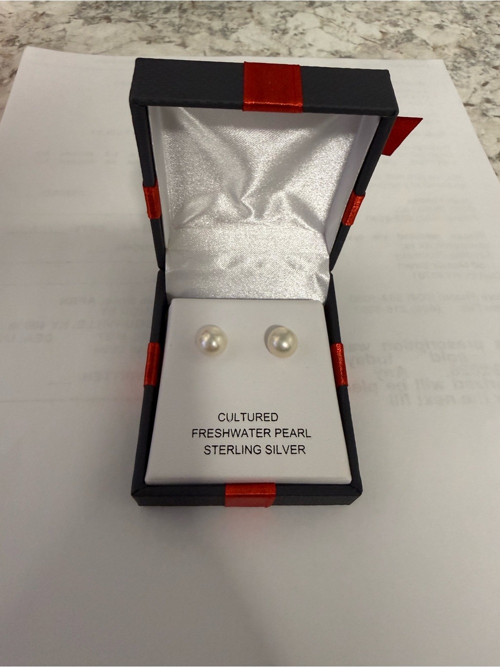 Cultured Freshwater Pearl Sterling Silver Stud Earrings - White
